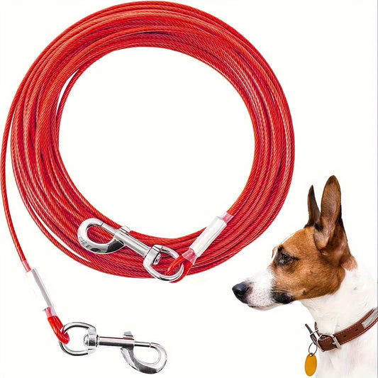 6M-20 ft, Tie Out Cable for Dogs, 20 FT Dog Leads for Yard Chew Proof, Heavy Duty Dog Tie Out Cable for Large Dogs Up to 250lbs, Durable Dog Runner Tether Line for Outdoor, Yard